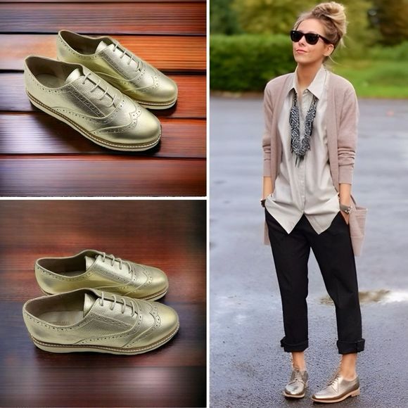 Australia Lux Collective George Gold Oxfords - Picture 1 of 16